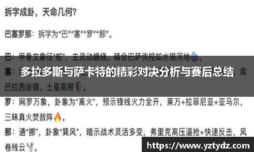 多拉多斯与萨卡特的精彩对决分析与赛后总结